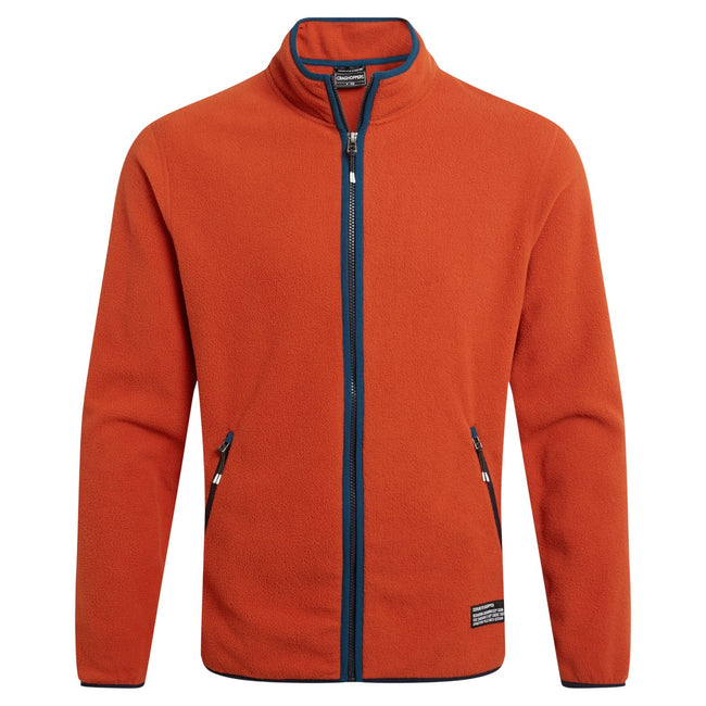 Carnelian-Orange - Front - Craghoppers Mens CO2 Renu Technology Fleece Jacket