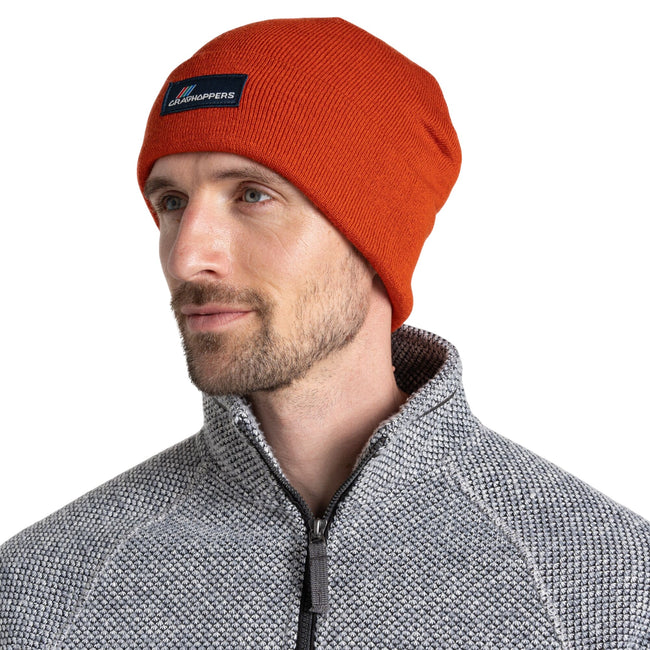 Carnelian Orange - Side - Craghoppers Unisex Adult Archive II Beanie