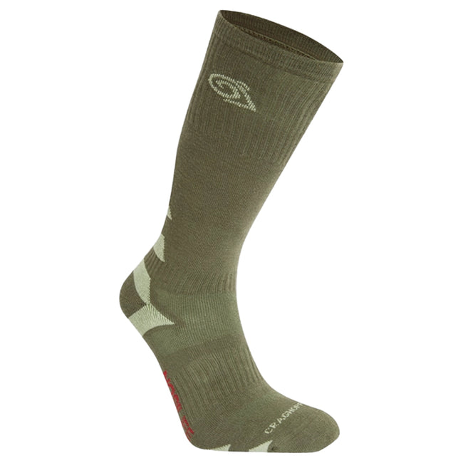 Wild Olive-Bud Green - Front - Craghoppers Unisex Adult Adventure Insect Repellent Boot Socks