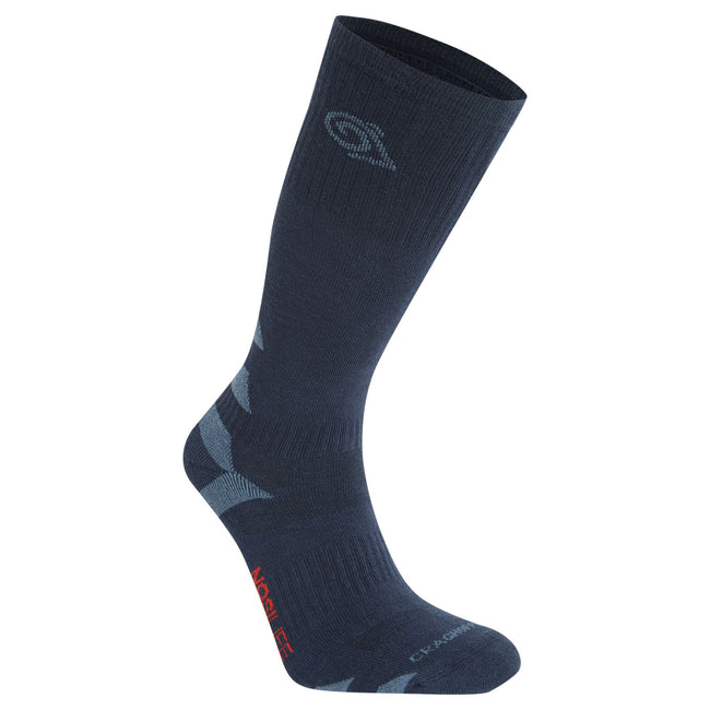 Blue Navy-Blue Stone - Front - Craghoppers Unisex Adult Adventure Insect Repellent Boot Socks