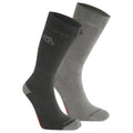 Black Pepper-Mid Grey - Front - Craghoppers Unisex Adult Insect Repellent Socks (Pack of 2)