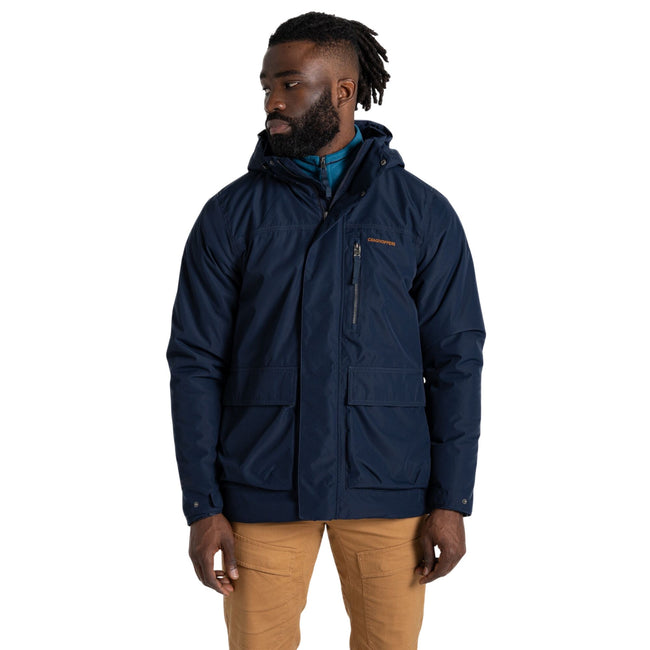 Blue Navy - Side - Craghoppers Mens National Trust Padley Waterproof Jacket