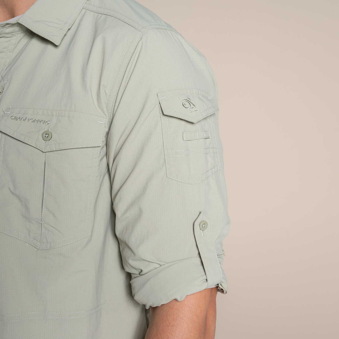 Bayleaf - Close up - Craghoppers Mens Adventure III Nosilife Long-Sleeved Shirt