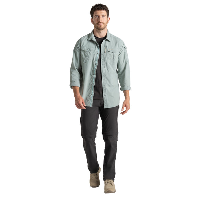 Lichen Green - Side - Craghoppers Mens Adventure III Nosilife Long-Sleeved Shirt