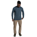 Blue Stone - Side - Craghoppers Mens Abel Nosilife Long-Sleeved T-Shirt