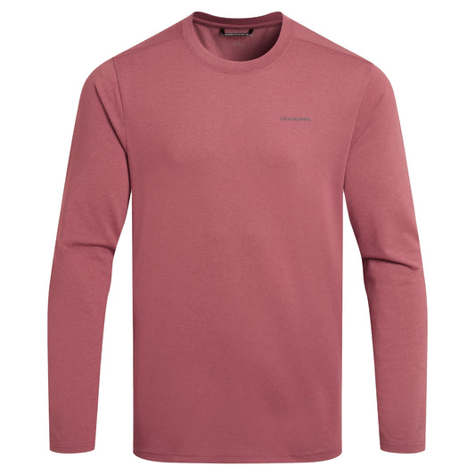 Atlas Red - Front - Craghoppers Mens Abel Nosilife Long-Sleeved T-Shirt