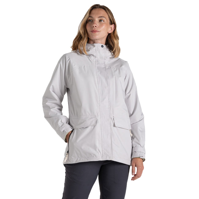 Lunar Grey - Front - Craghoppers Womens-Ladies Kaia Waterproof Jacket