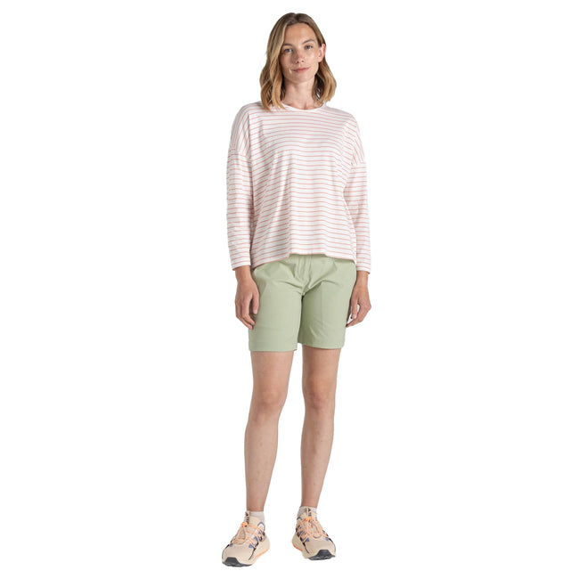 Sunset Haze - Side - Craghoppers Womens-Ladies Kielder Stripe Long-Sleeved T-Shirt