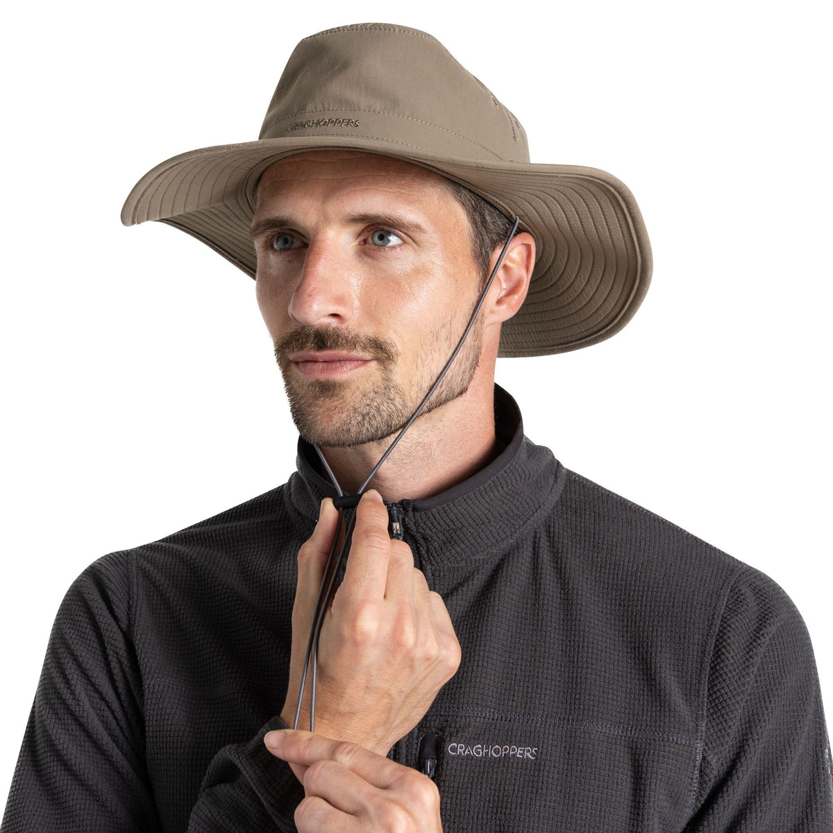 Pebble - Close up - Craghoppers Mens Outback II Nosilife Hat