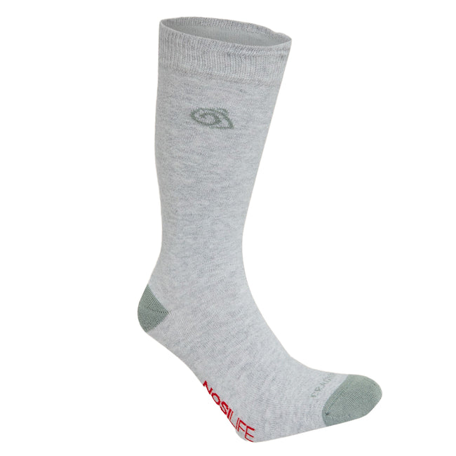 Soft Grey Marl-Lichen Green - Back - Craghoppers Unisex Adult Insect Repellent Socks