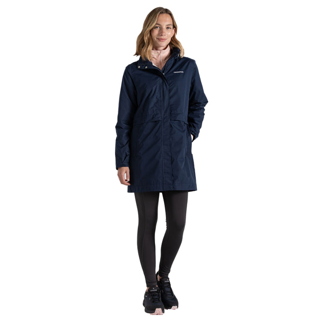 Blue Navy - Side - Craghoppers Womens-Ladies Ana Waterproof Jacket