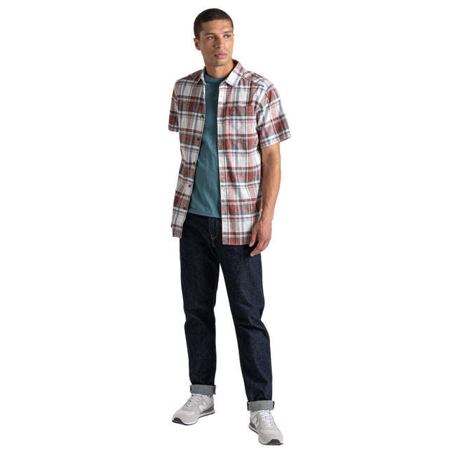 Sienna Red - Lifestyle - Craghoppers Mens Hila Checked Short-Sleeved Shirt