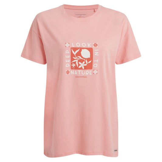 Shell Pink - Front - Craghoppers Womens-Ladies Yago Deep Look Into Nature T-Shirt