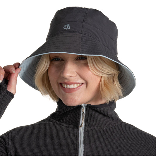 Black Pepper-Niagara Blue - Front - Craghoppers III Nosilife Bucket Hat