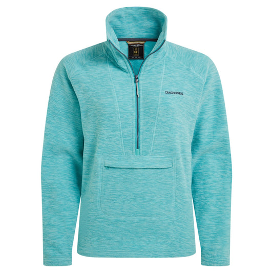 Glazed Aqua - Front - Craghoppers Womens-Ladies Esk II Half Zip Fleece Top