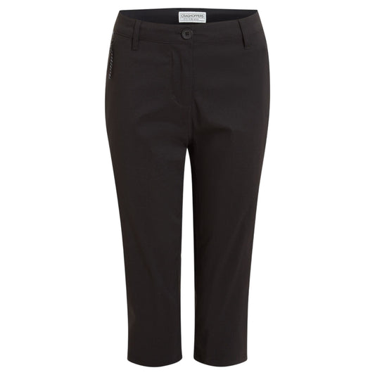 Black - Front - Craghoppers Womens-Ladies Kiwi Pro III Cropped Trousers