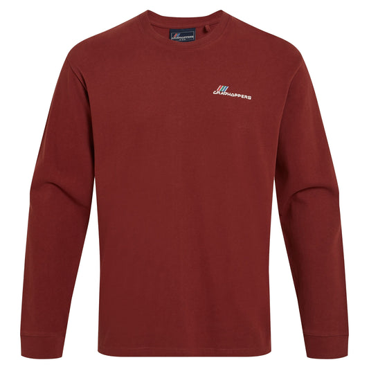 Axinite Red - Front - Craghoppers Mens Dillisk II Long-Sleeved T-Shirt
