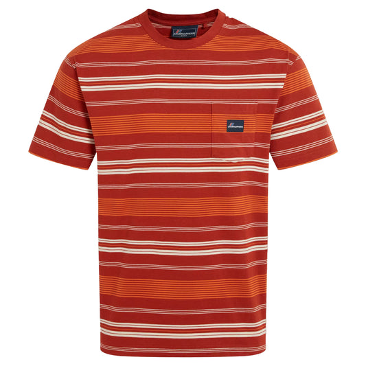 Red Beach - Front - Craghoppers Mens Pointer Striped Short-Sleeved T-Shirt