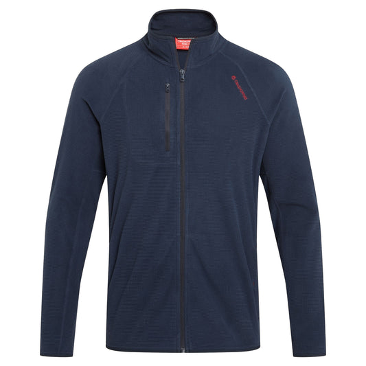 Blue Navy - Front - Craghoppers Mens Bromsgrove Nosilife Full Zip Golf Fleece Jacket