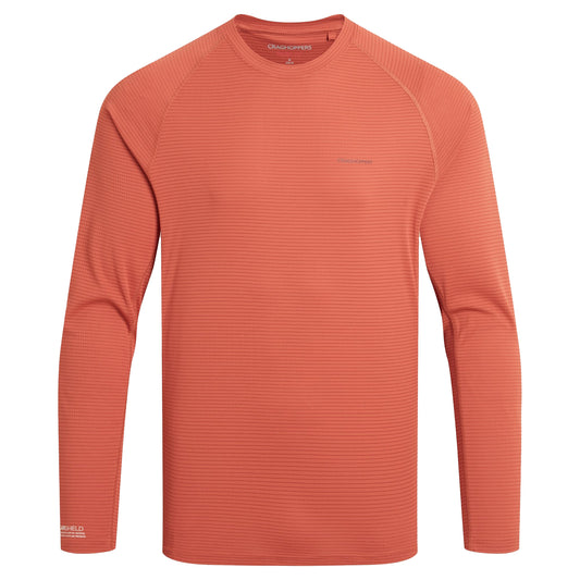 Dark Sahara - Front - Craghoppers Mens SolarShield+ Nosilife Long-Sleeved T-Shirt