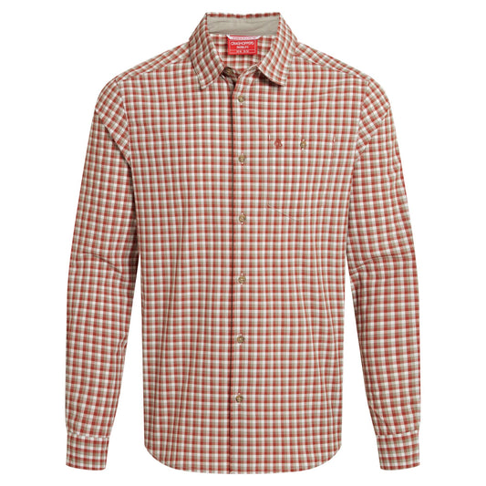 Red Beach - Front - Craghoppers Mens Checked Nosilife Shirt