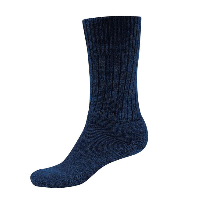Dark Navy Marl - Back - Craghoppers Womens-Ladies Laugton Wool Hiking Socks