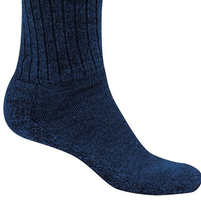 Dark Navy Marl - Side - Craghoppers Womens-Ladies Laugton Wool Hiking Socks