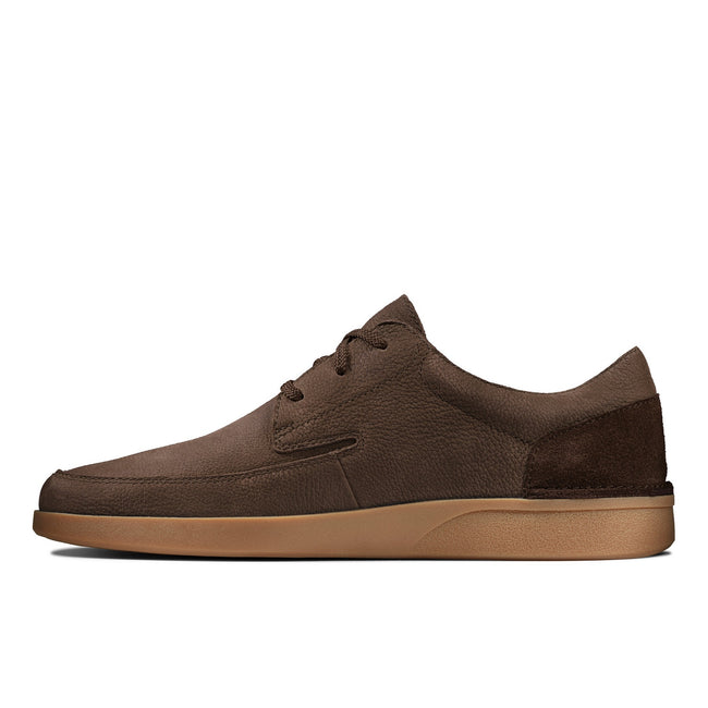 Dark Brown - Lifestyle - Clarks Mens Oakland Craft Leather Shoes