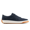 Navy - Back - Clarks Mens Hero Air Lace Leather Trainers