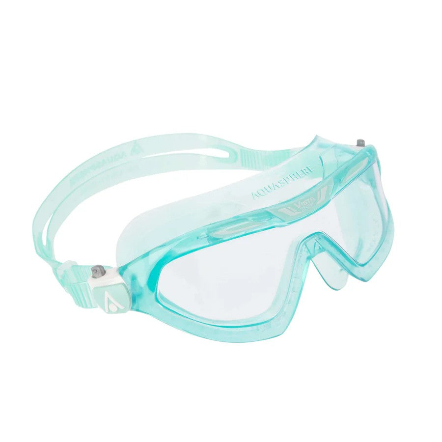 Mint Green-Transparent - Side - Aquasphere Unisex Adult Vista XP Swimming Goggles