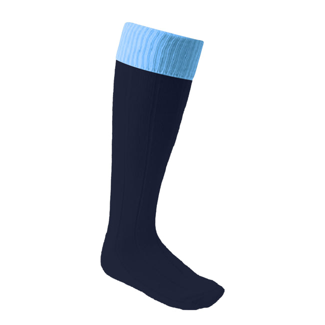 Navy-Sky Blue - Front - Carta Sport Childrens-Kids Euro Socks