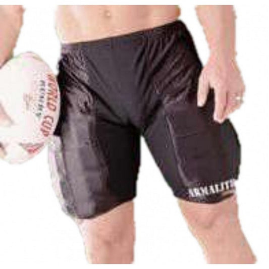 Black-White - Front - Carta Sport Mens Rugby Shorts