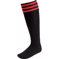 Black-Red - Front - Euro Mens Football Socks