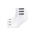 White - Front - Puma Mens Quarter Socks (Pack of 3)