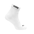 White - Side - Puma Mens Quarter Socks (Pack of 3)
