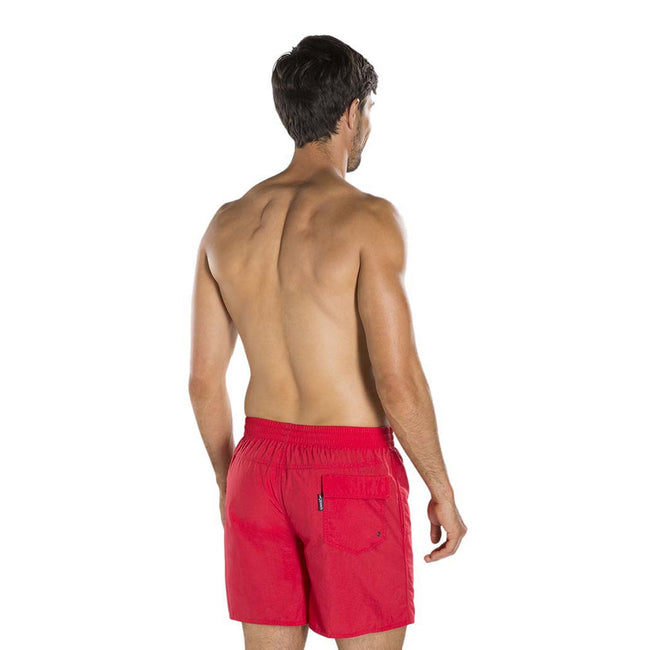 Red - Back - Speedo Mens Leisure Swim Shorts