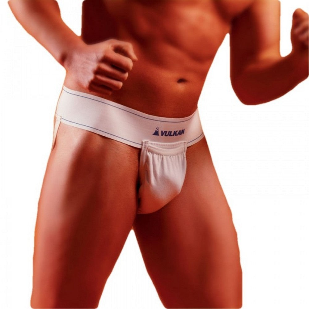 White - Back - Vulkan Mens Pocket Athletic Briefs