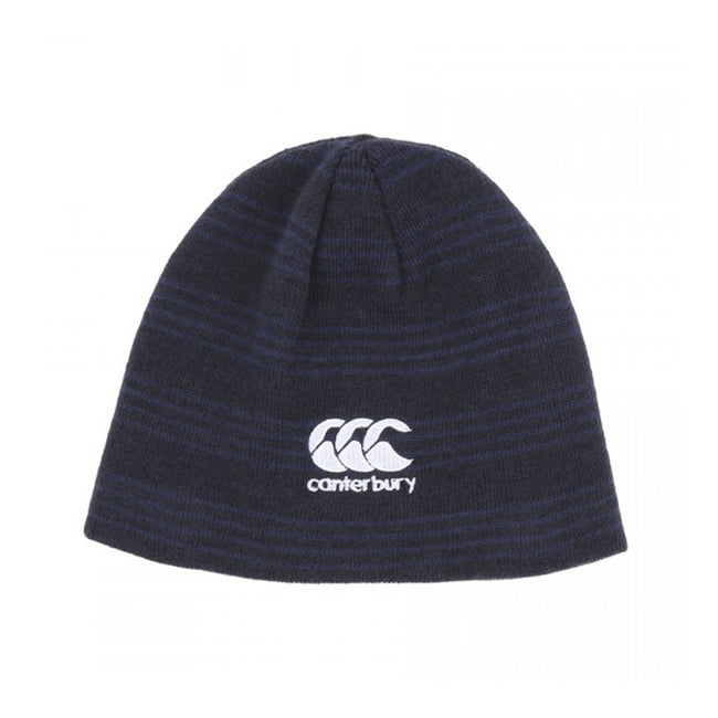 Navy - Front - Canterbury Striped Beanie