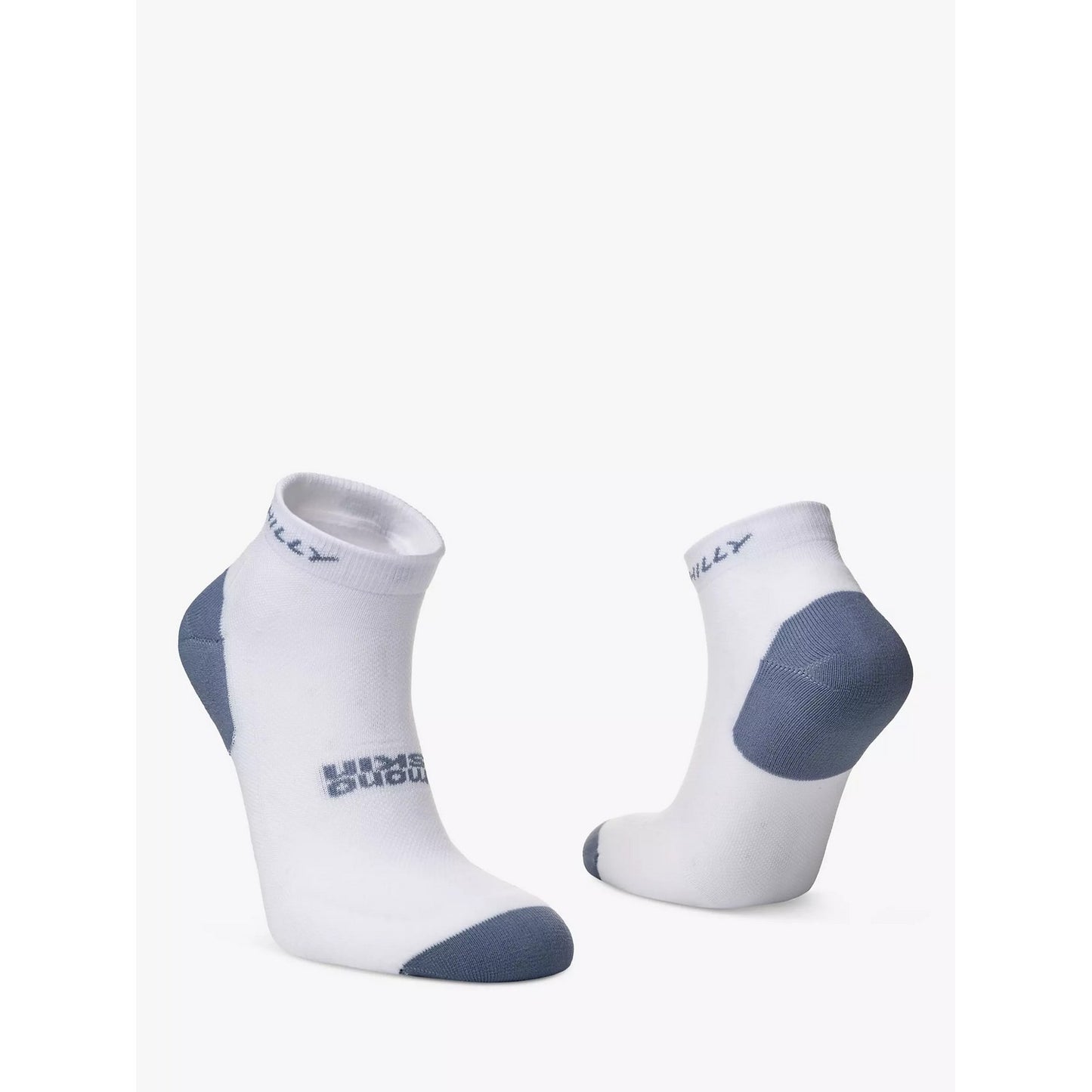 White-Black-Grey - Close up - Hilly Mens Active Ankle Socks (Pack of 2)