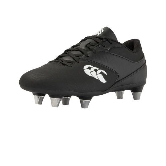 Black-White - Front - Canterbury Childrens-Kids Phoenix Raze Soft Ground Rugby Boots