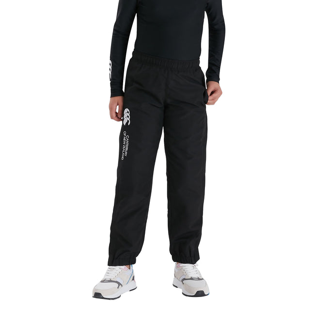 Black-White - Side - Canterbury Childrens-Kids Stadium Cuffed Ankle Jogging Bottoms
