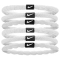 White - Front - Nike 2024 Flex Hair Ties (Pack of 6)