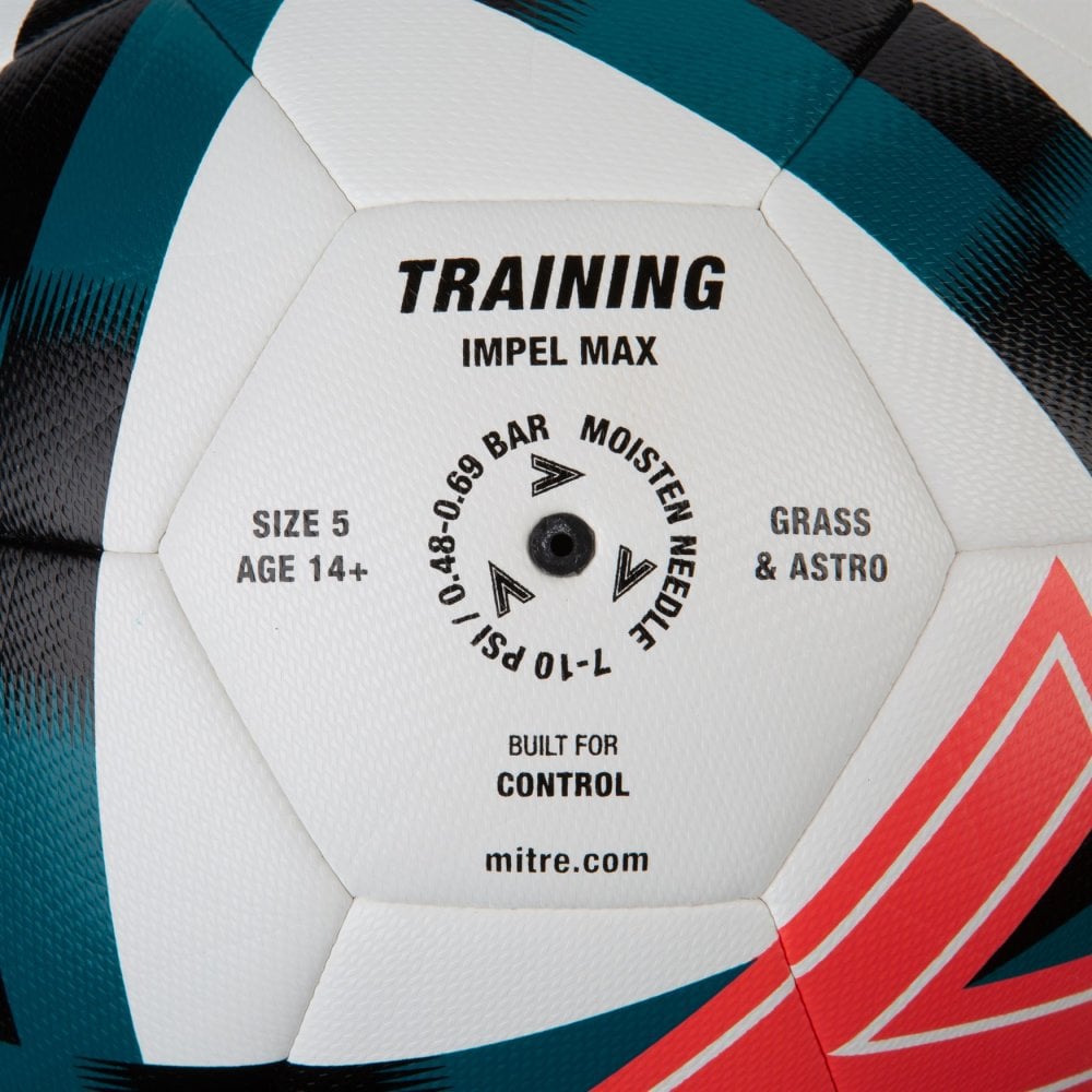 White-Red-Black - Pack Shot - Mitre Impel Max Football