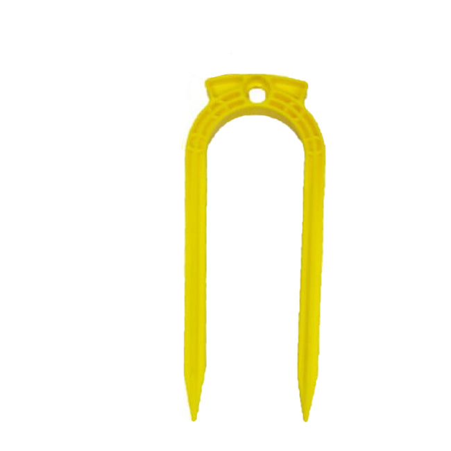 Yellow - Back - Carta Sport Plastic U-Shaped Football Ground Anchor (Pack of 4)
