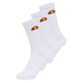 White - Front - Ellesse Mens Tisbi Logo Crew Socks (Pack of 3)