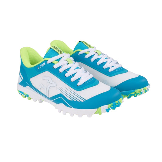 White-Mint - Front - Kookaburra Childrens-Kids 2024 Orbit Hockey Shoes