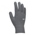 Grey - Side - Nike Childrens-Kids 2024 2.0 Knitted Swoosh Gloves