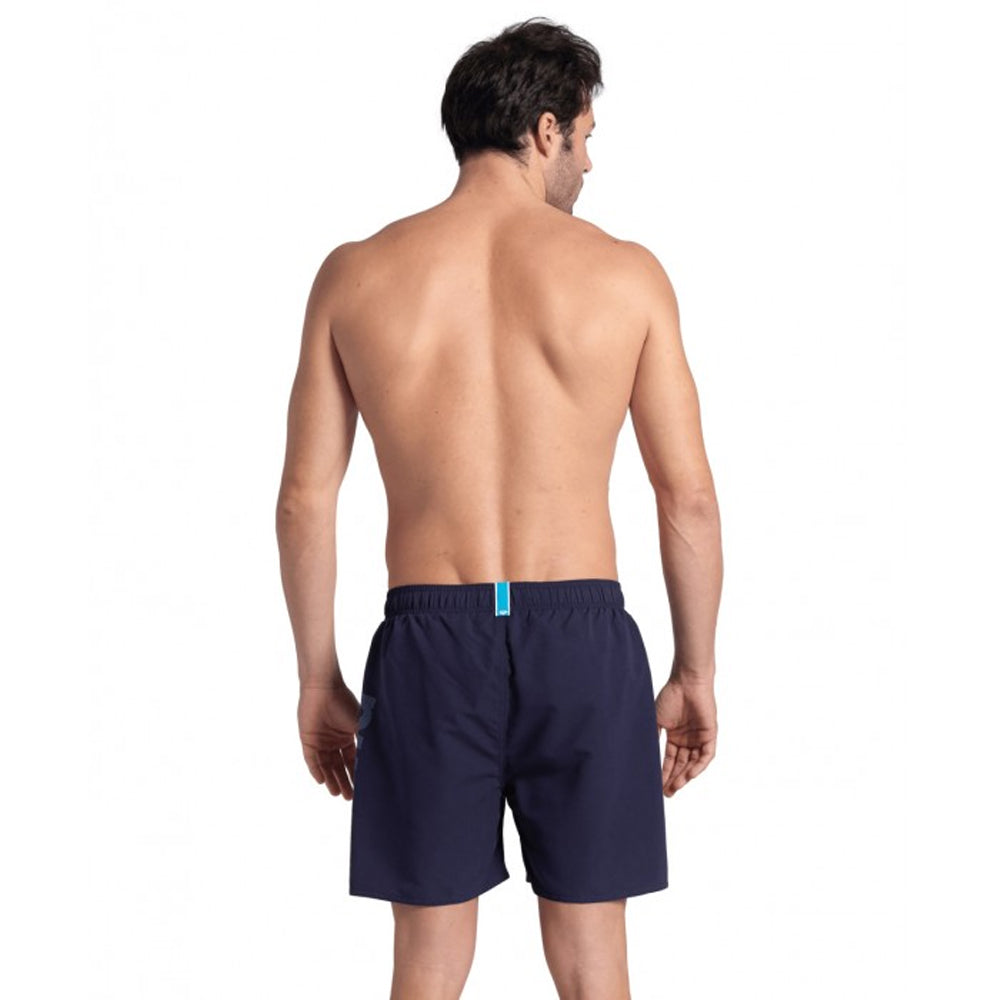 Navy-Turquoise - Back - Arena Mens Fundamental Swimming Trunks
