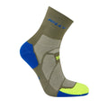 Olive-Fluorescent Yellow - Back - Hilly Unisex Adult Marathon Fresh Ankle Socks