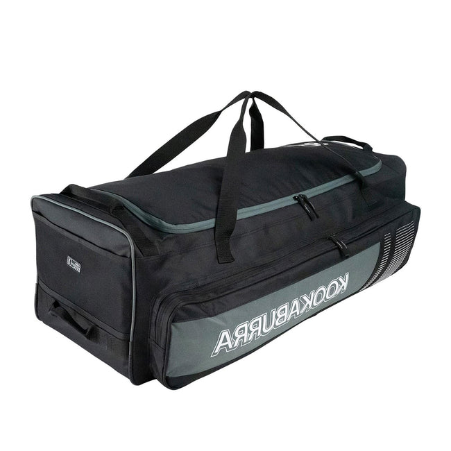 Black-Grey - Back - Kookaburra 2025 Pro 3500 Cricket Wheelie Duffle Bag